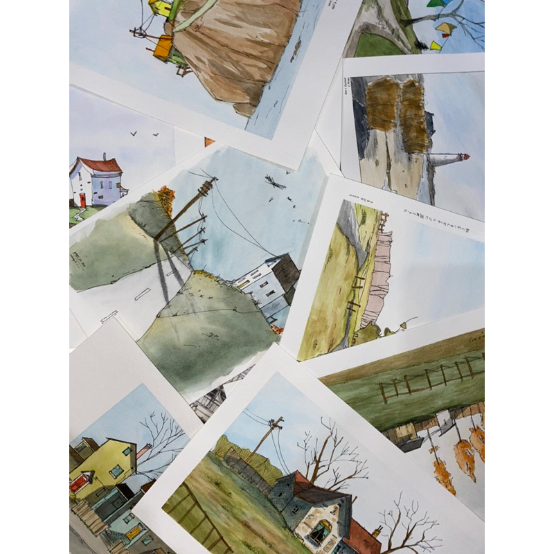 

WATERCOLOR ART A4 SOMERVILLE SERIES By AutumnCove