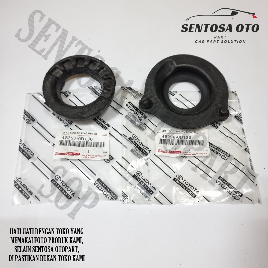 Karet Tatakan Per Keong Belakang Atas Bawah Set All New Yaris 2014 2015 2016 2017 Original 2Pcs