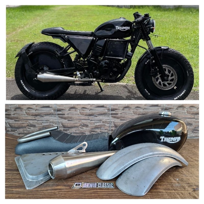 Paket Tangki Custom Triumph Japstyle bobber bratstyle caferacer scrambler bratcafe Thunder Megapro T