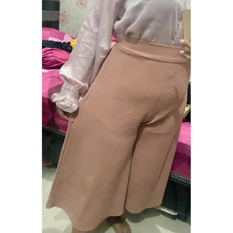 Preloved Kulot Midi Warna Dusty Pink