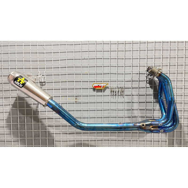 Knalpot ARROW Ninja ZX25R Header Biru Full System PNP