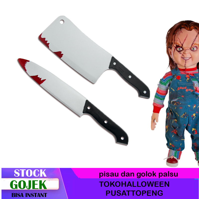pisau mainan golok mainan untuk prank dan untuk chucky golok jason butcher