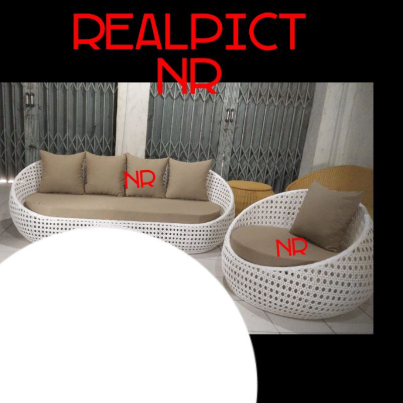 ▶️Free.Ongkir‼️⏩ Sofa Oval Panjang + Sofa Single #Sofa #Oval
