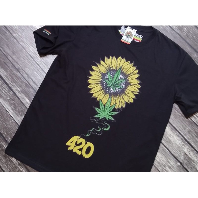 KAOS 420 HITAM ORIGINAL RASTA JAVAMAIKA