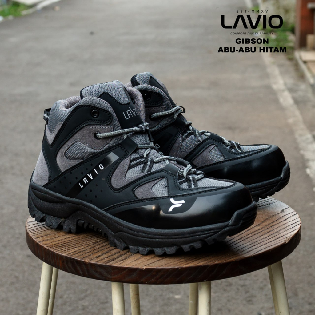 Sepatu Safety Pria Boots Tinggi Ujung Besi Original Lavio Gibson Septi Kerja Septi Proyek Lapangan