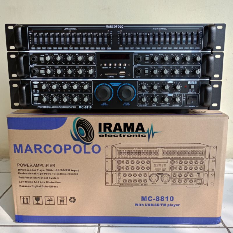 Power Amplifier Bluetooth + Equalizer MARCOPOLO MC-8810