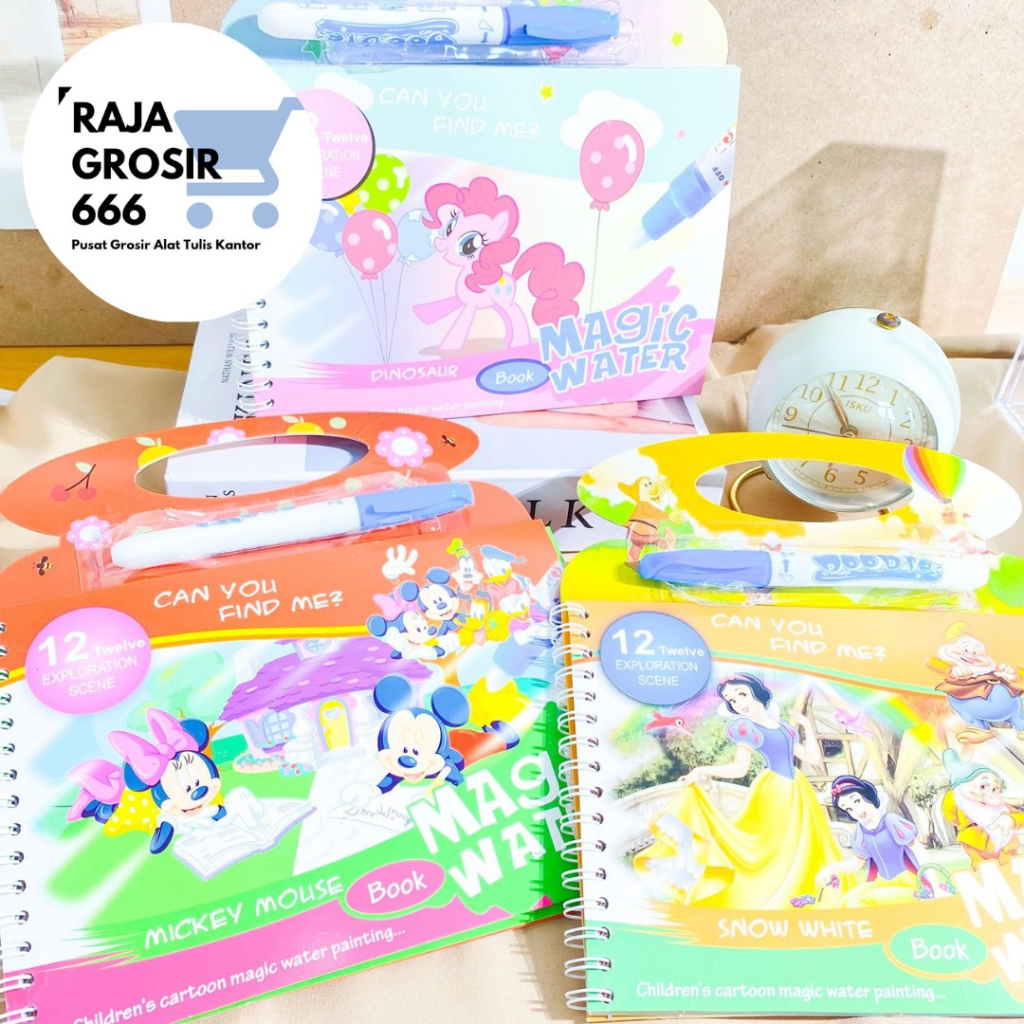 

BUKU MAGIC WATER COLOR BH3 - Buku Gambar Anak - Mainan Mewarna PRINCESS PONY