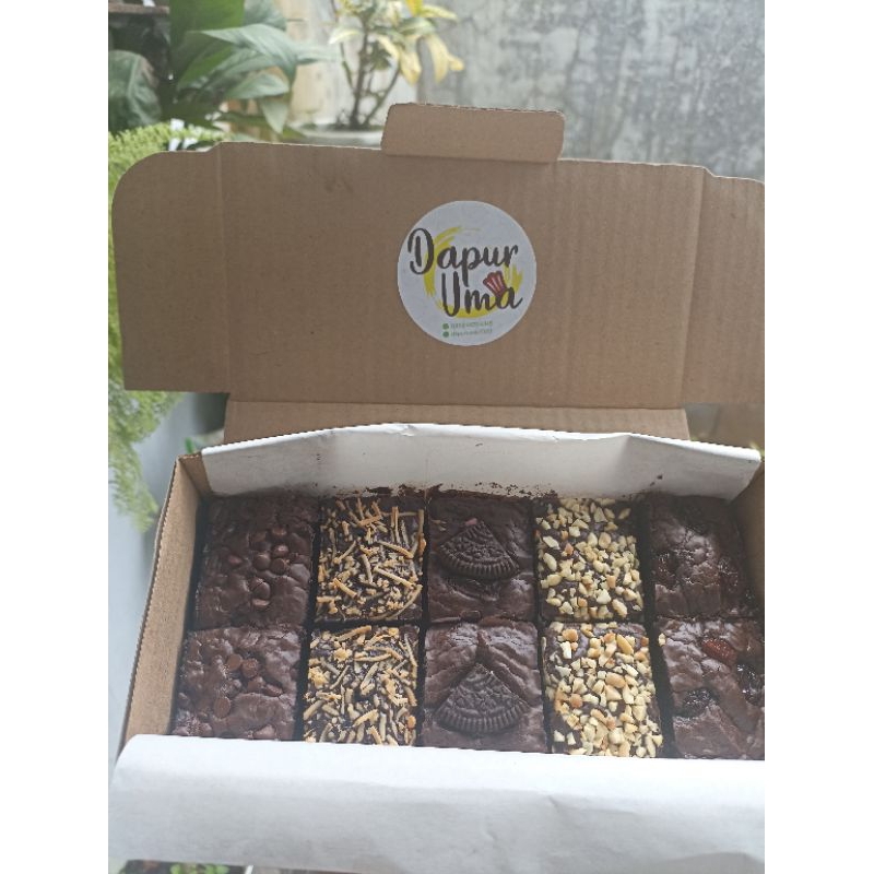 

half fudgy brownies