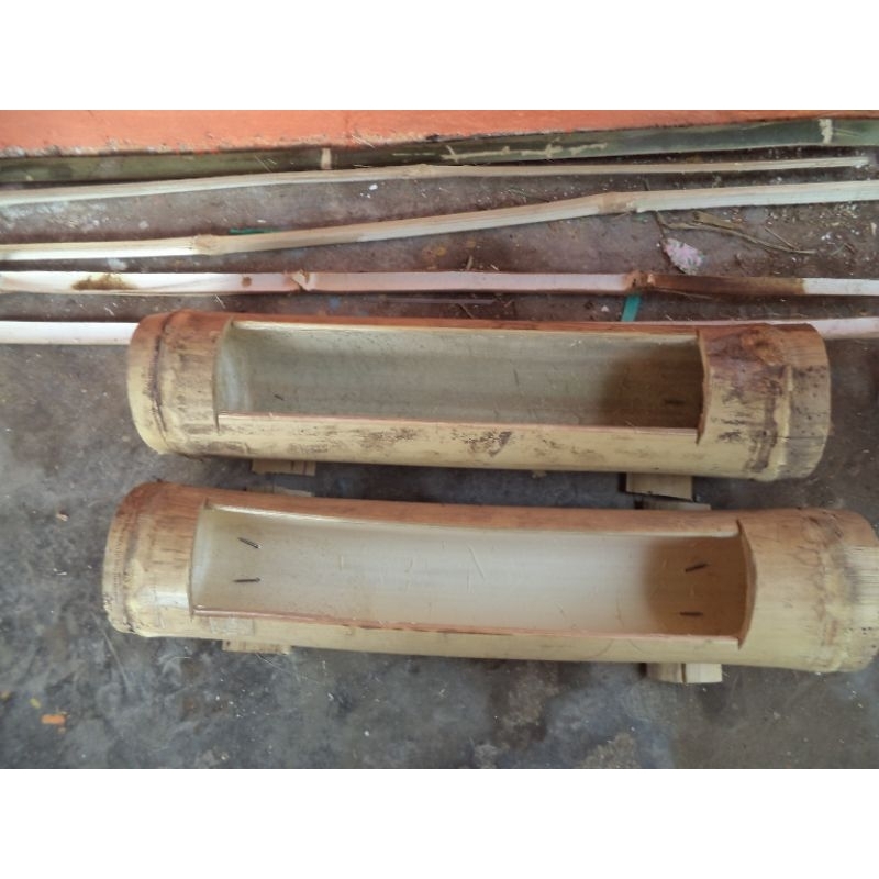 WADAH PAKAN AYAM DARI BAMBU ANTI TUMPAH TEMPAT PAKAN