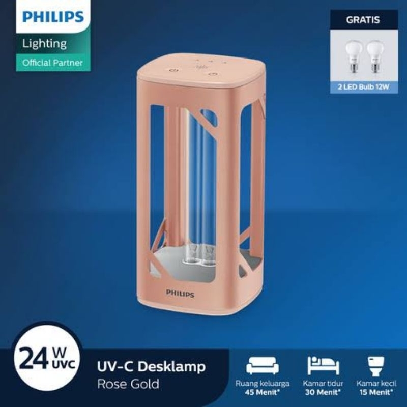 Philips UV-C Disinfection Desk Lamp - Gold Rose