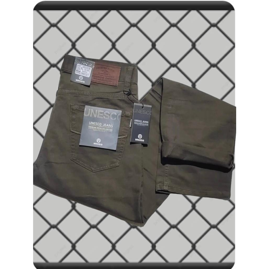 Celana UNESCO DLC Kanvas Pria Standar Reguler Celana Pria Standar Reguler casual