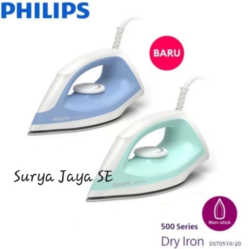 Setrika Gosokan Philips Seri 500 DST0510 Garansi Resmi