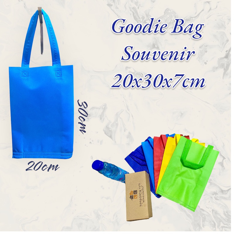 

(1 LUSIN = 12 PCS) Goodie Bag Souvenir Hajatan 20x30x7cm / Tas Bingkisan / Tas Snack Nikahan / Tas Souvenir Wedding / Tas Spunbond Kecil / Tas Hampers Wedding / Goodie Bag Wedding / Tas Bingkisan / Tas Spunbond / Tas Ramah lingkungan