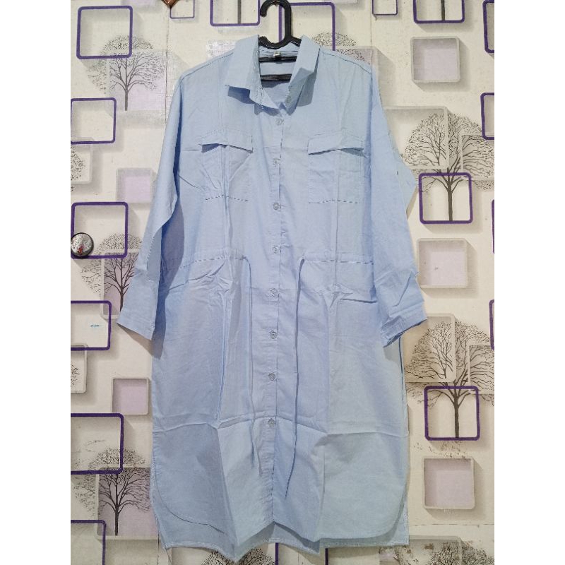 Tunik Import Baby Blue Murah