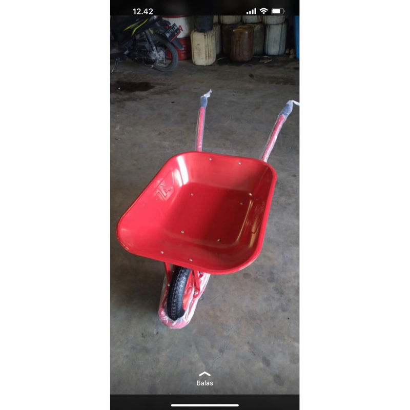 Gerobak sorong/Gerobak angkong merah/troly sawit