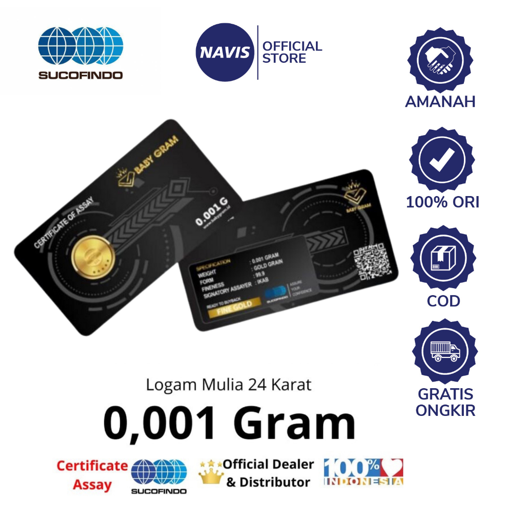 Logam Mulia 0.001 Gram 24 Karat Bby Gold Baby Gram Logam Mulia Emas 24 Karat