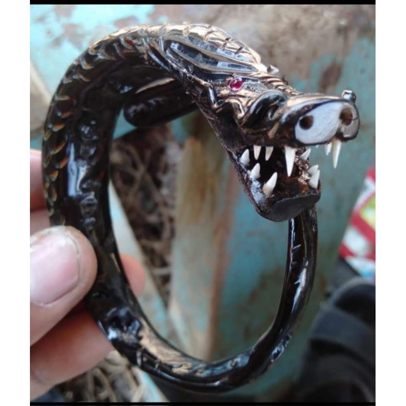 COD Gelang AKAR BAHAR NAGA HITAM Natural Lentur