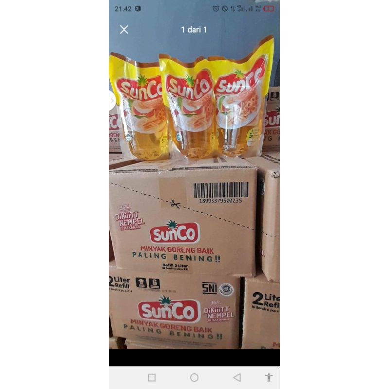 

sunco minyak goreng 2lt