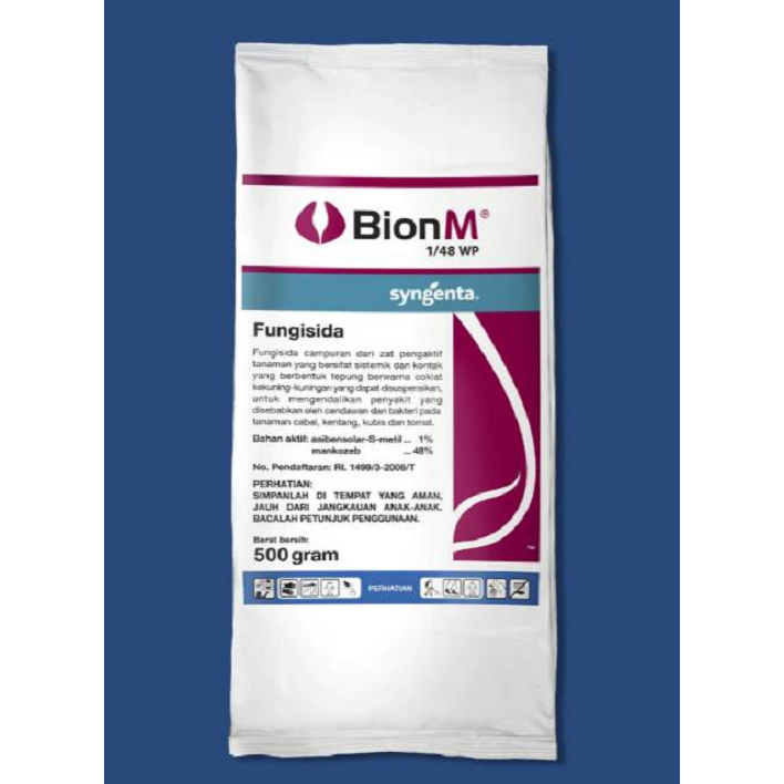 Fungisida Bion M 1/48WP 500 gram ORIGINAL ASLI 100% SYNGENTA Obat Jamur Busuk Buah Patek Antraknosa