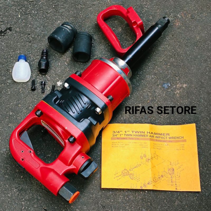 Mesin Bor air impact 3/4" bor impact Wrench 4inch