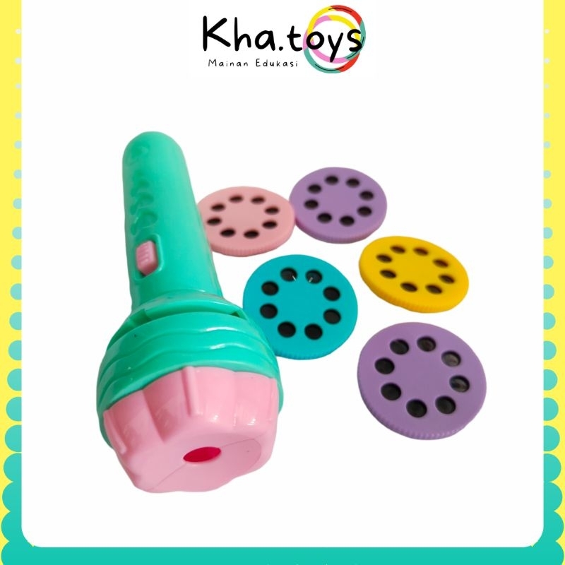 MAINAN SENTER PROYEKTOR - belajar mewarnai menggambar melukis mainan paud kb tk edu toys by khaw out