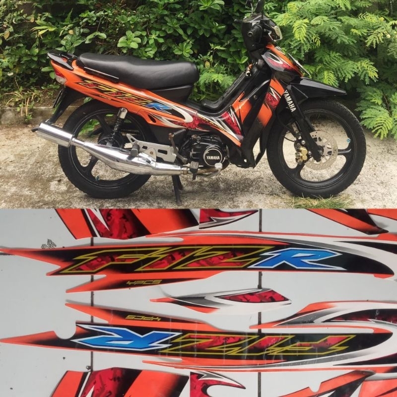(Bisa COD Striping F1ZR 2005 Oren / orange / stiker standar ori Yamaha f1z f1zr