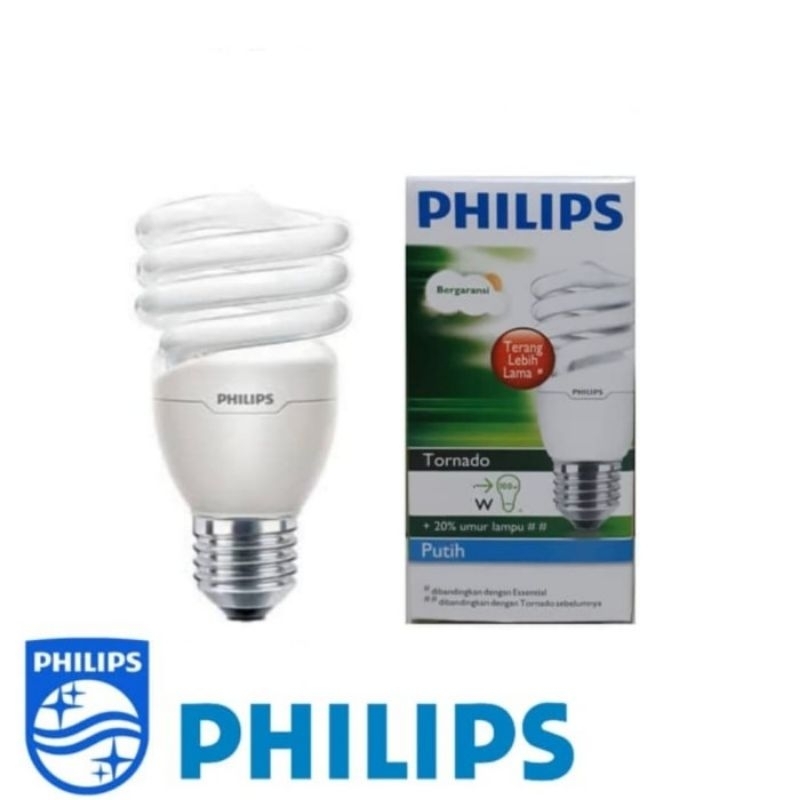 lampu philips tornado 8 watt putih / philips 8 W / lampu philips murah