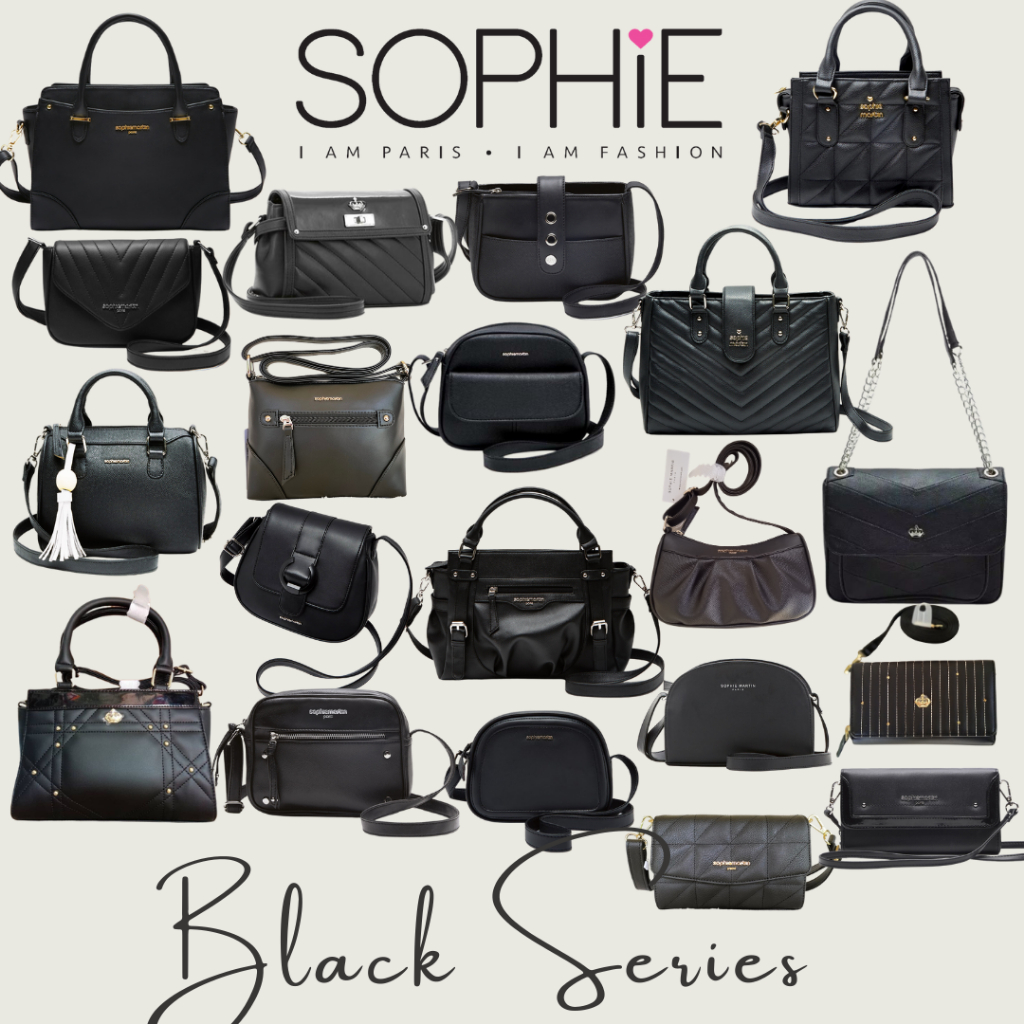 Sophie Martin Paris Tas Jinjing Selempang BLACK SERIES Katalog Terbaru 2025 Zatana Delion Blacky Ama
