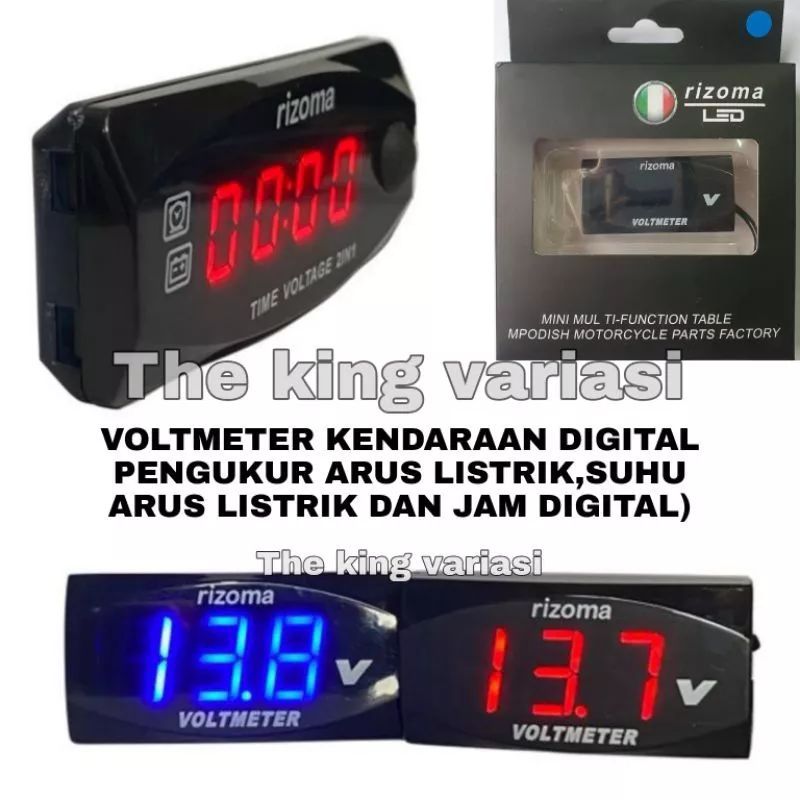 VOLTMETER MOTOR DIGITAL LED/VOLT METER. AKI DIGITAL / VOLT METER MOTOR/VOMT METER 3 IN 1 / VOLT METE