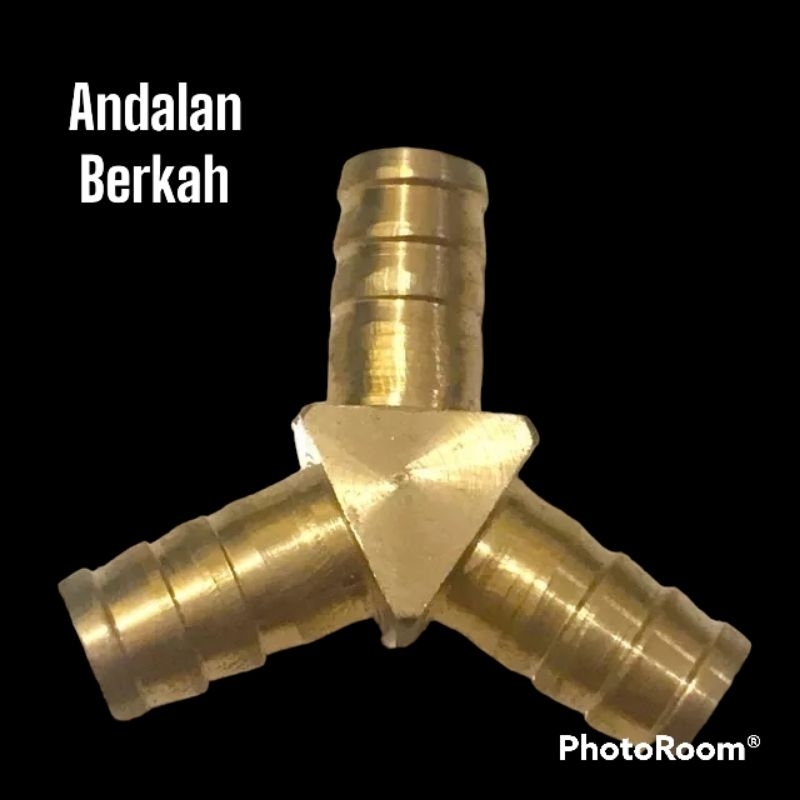 SAMBUNGAN SELANG KOPRESOR KUNINGAN Y SEGITIGA  | NEPLE SELANG CABANG 3 BAHAN KUNINGAN