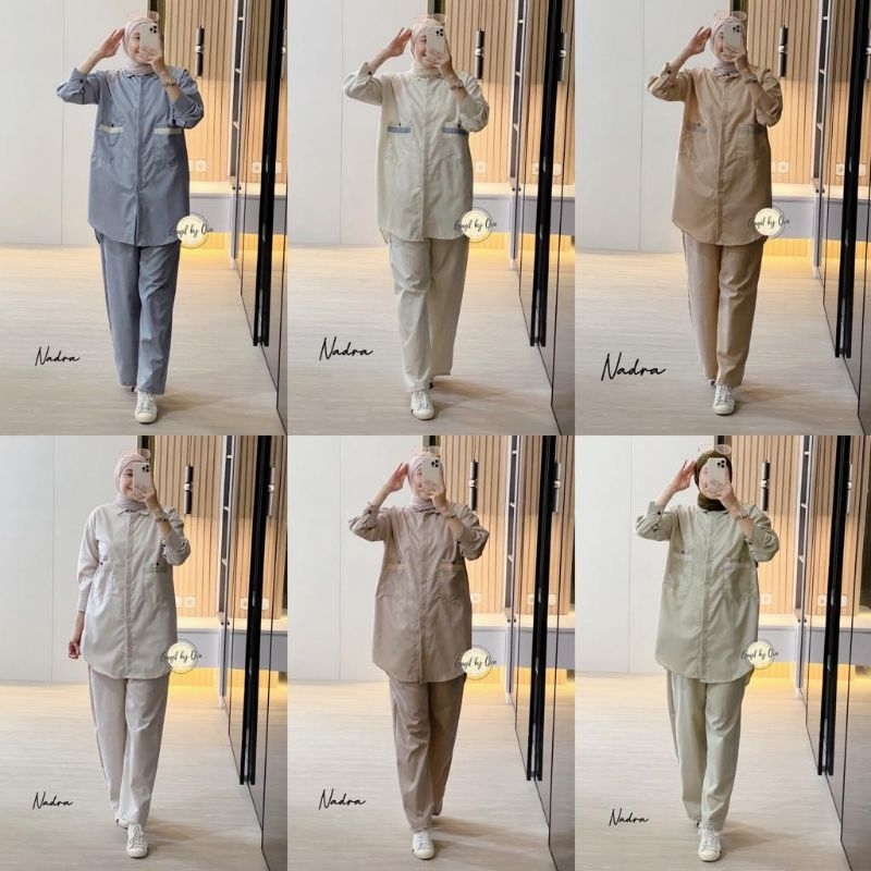 Ready Nadra Gagil dan Hafsyana Premium Setcel Gagil by Ova Gamis Muslim Original