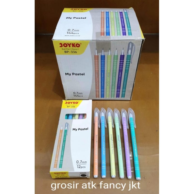 

( 12 buah ) Pulpen Ball Pen Pena Joyko BP-336 BP 336 BP336 My Pastel 0.7 mm