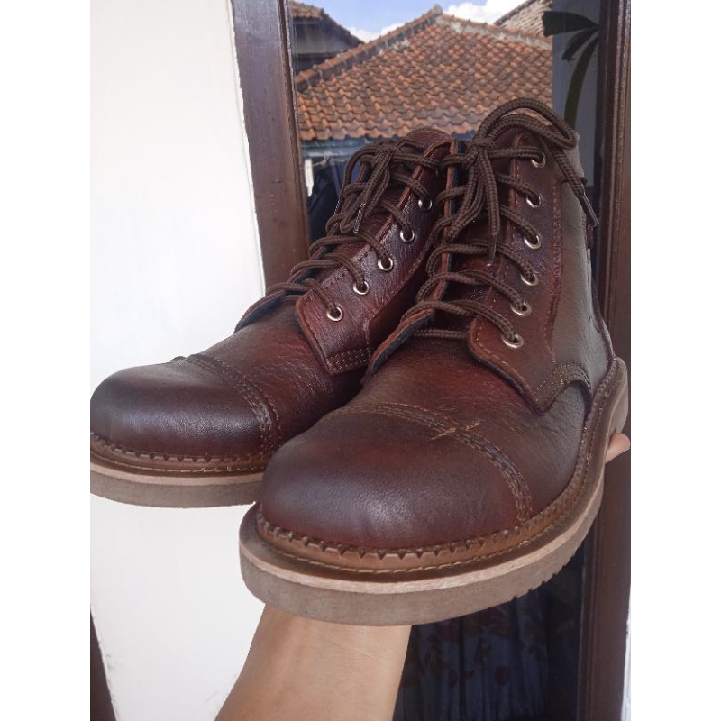 sepatuboots pria/Boots kulit Pria/Sepatukulitasli/sepatukulit pria sepatu kekinian boots kulit