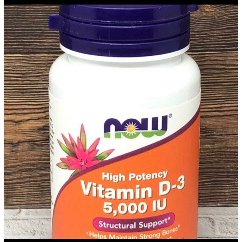 Now Foods Vitamin D3 5000 iu 120 Softgels Immune Bone Support Kekebalan Daya Tahan Tubuh dan Tulang