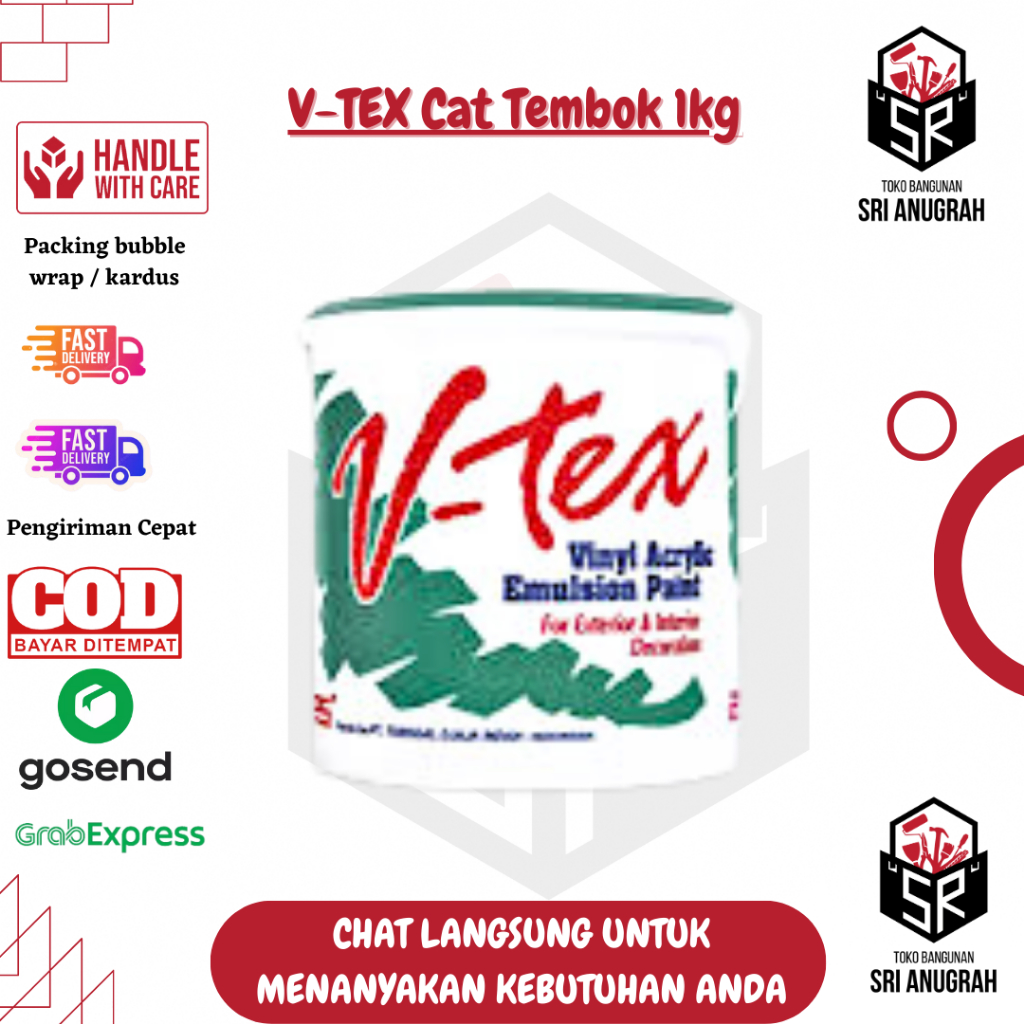 V-TEX Cat Tembok/Dinding exterior & interior 1kg