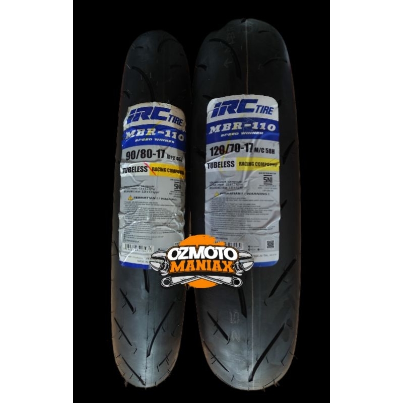 Paket Ban IRC MBR-110 size 90/80-17 & 120/70-17 (Soft Compound)