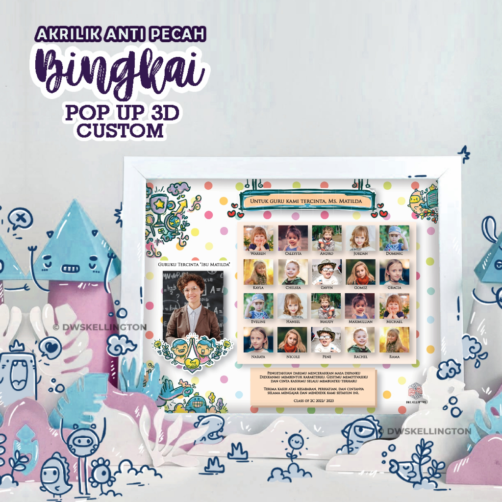 Kado Farewell Guru Sekolah Hadiah Perpisahan Kelas Class School Gift