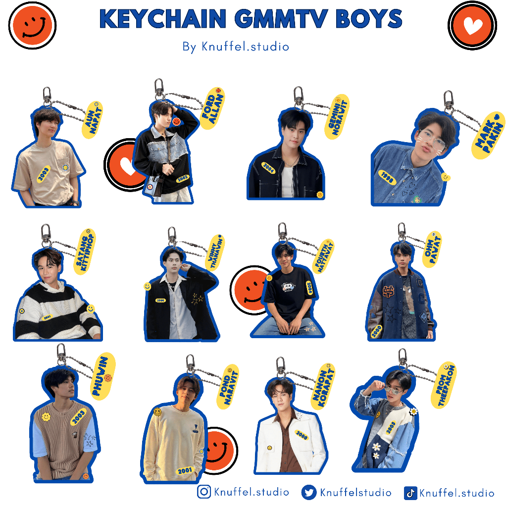 [ PO ] KEYCHAIN GMMTV BOYS (THAILAND)