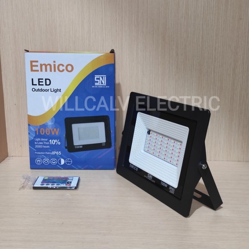 Lampu sorot led RGB 100W Ac 220V / Lampu sorot 100W RGB led Ac 220V