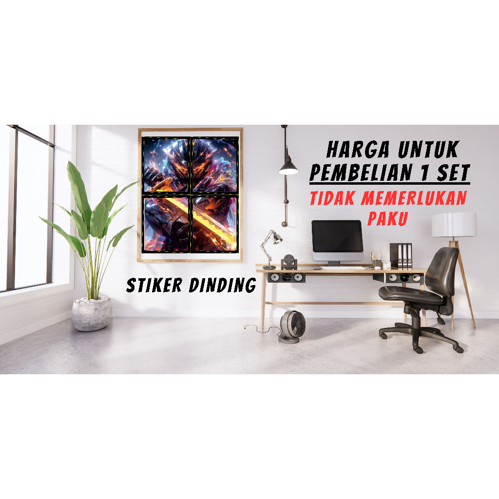 Stiker Dinding/ Stiker Anime/ Poster Dinding/ Poster Aesthetic/ Stiker A4/ Stiker Hias Dinding/ Hias