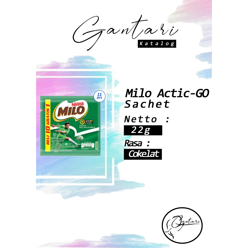 

Milo Activ-Go Susu Coklat 22 g isi 10 Sachet/Pack