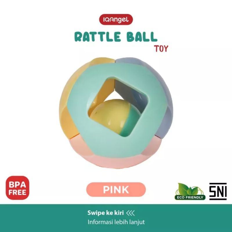 Mainan bayi rattle ball toy mainan gigi anak original iqangel