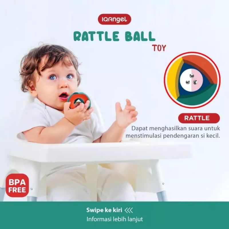 Mainan bayi rattle ball toy mainan gigi anak original iqangel