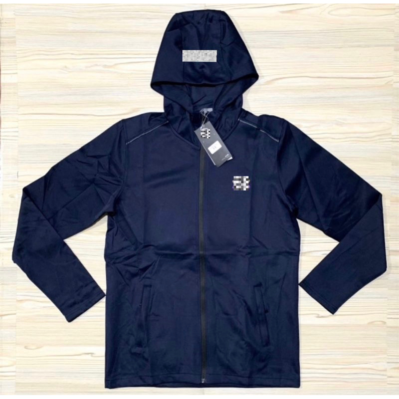 JAKET BAHAN IMPORT PREMIUM LENGAN PANJANG UNISEX IMPORT RUNNING ABU NAVY HITAM