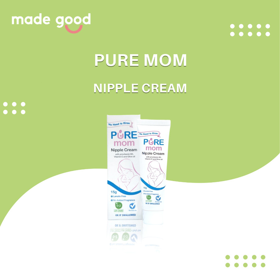PureBB Baby Mom Nipple Cream 15gr Krim Puting Susu Lecet Lanolin Free