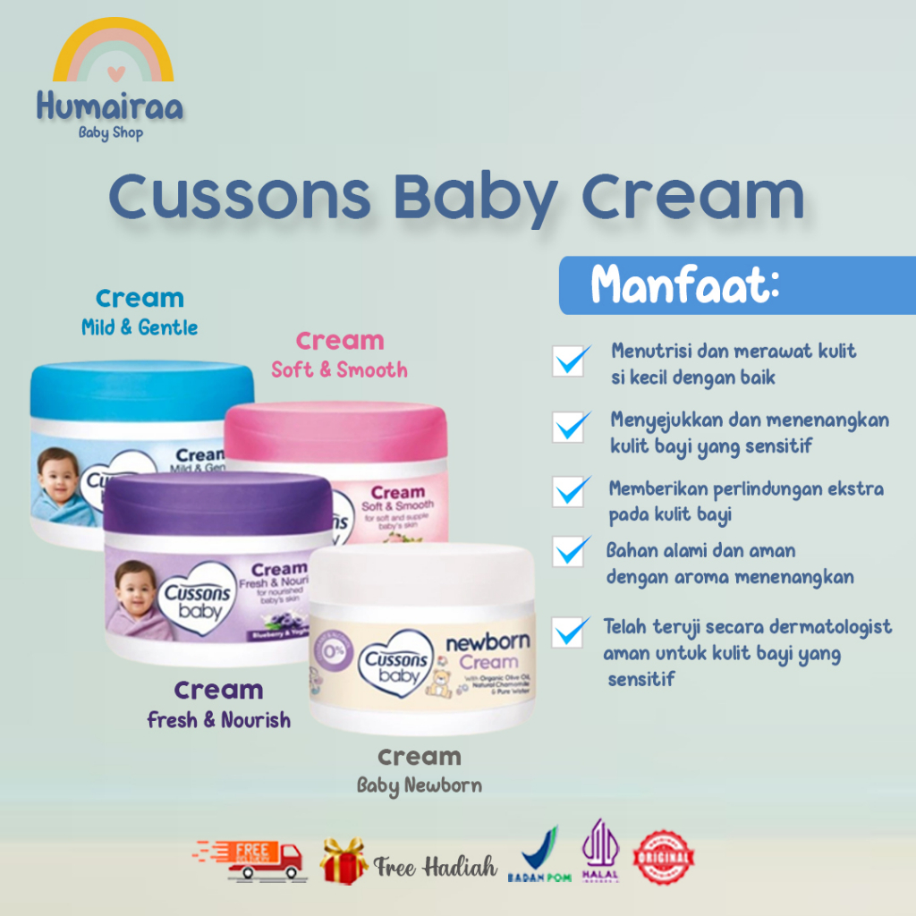 Cussons Baby Cream 50 gram | Pelembab Wajah Anak Bayi