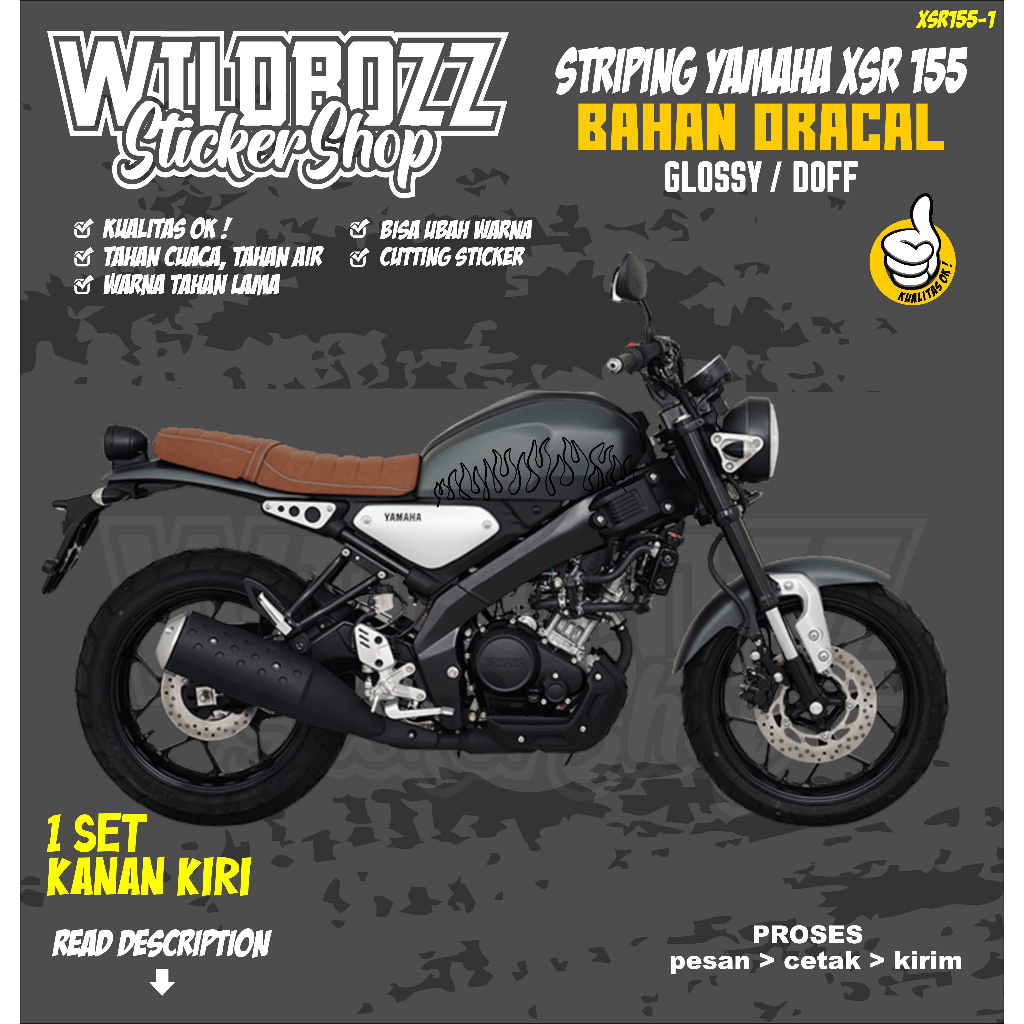 striping yamaha xsr 155 keren (xsr155-1) wildbozz sticker