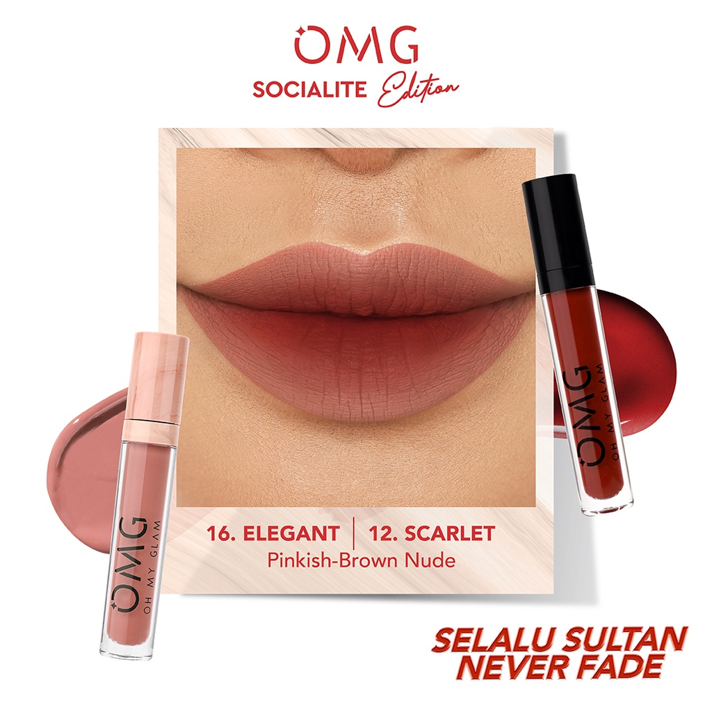 Paket Ombre Lips OMG | Lipcream OMG Ombre Coffee Edition| Lipcream OMG | Ombre OMG Lip Cream | Ombre Lips-Ombre 16 + 12