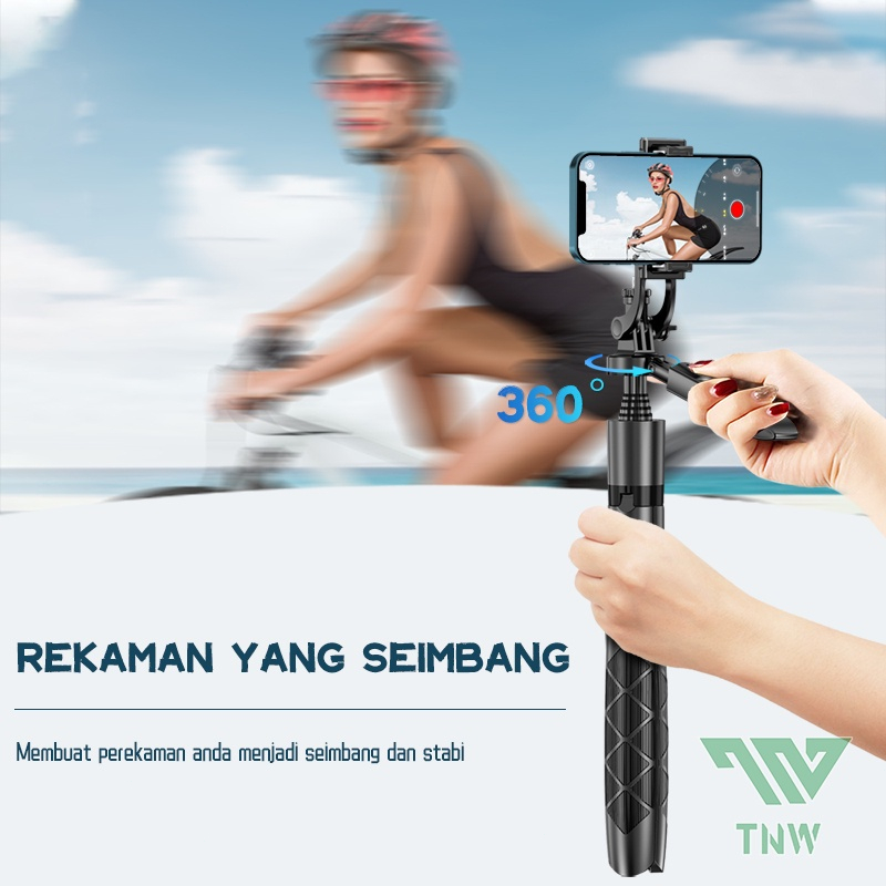 Tripod Handphone 1530MM dengan 1/4 Adaptor Besi Plus Mini ball head Free Holder Hp Free Tomsis Remote Bluetooth