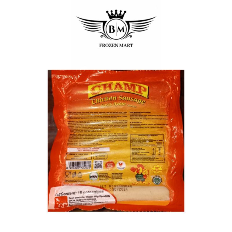 

Sosis ayam champ Isi 15 (375gr)